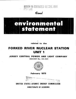 Final Environmental Statement Related to the Forked River Nuclear