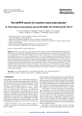 The HARPS Search for Southern Extra-Solar Planets