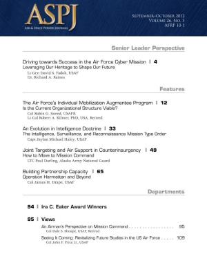 Air & Space Power Journal, September-October 2012, Volume