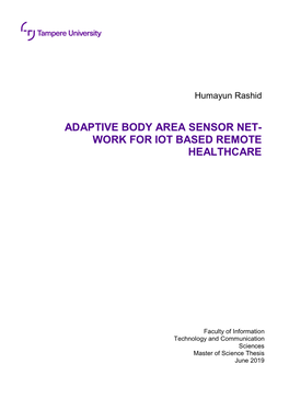 Adaptive Body Area Sensor Net- Work for Iot Based Remote Healthcare