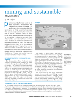 Mining and Sustainable COMMUNITIES by Bob Loeffler