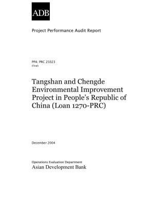Tangshan and Chengde Environmental Improvement Project in People’S Republic Of