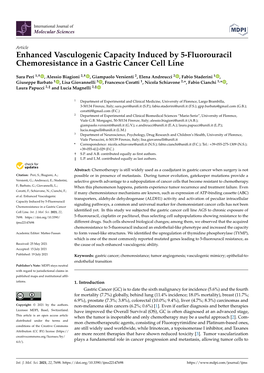 Enhanced Vasculogenic Capacity Induced by 5-Fluorouracil Chemoresistance in a Gastric Cancer Cell Line