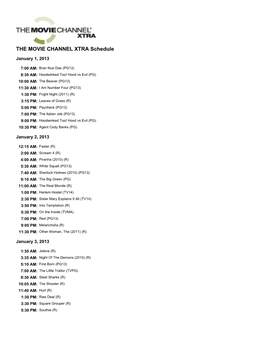 THE MOVIE CHANNEL XTRA Schedule