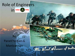 Role of Engineers in Army