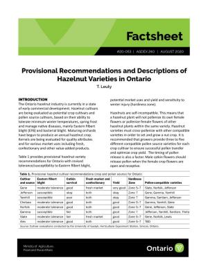 20-053 — Provisional Recommendations And