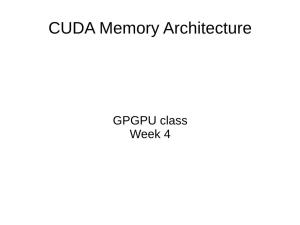 CUDA Memory Architecture