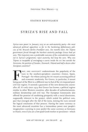 Syriza's Rise and Fall