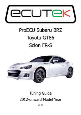 Proecu Subaru BRZ Toyota GT86 Scion FR-S