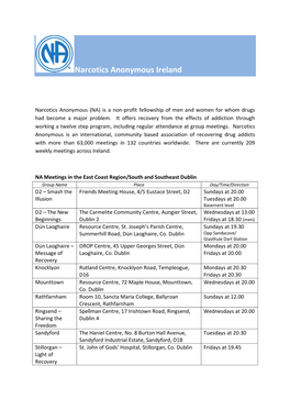 Narcotics Anonymous Ireland