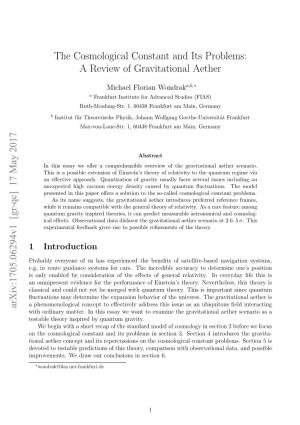 The Cosmological Constant and Its Problems: a Review of Gravitational Aether
