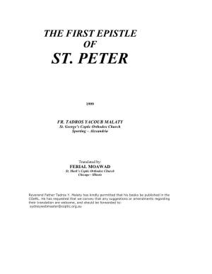 The First Epistle of St. Peter