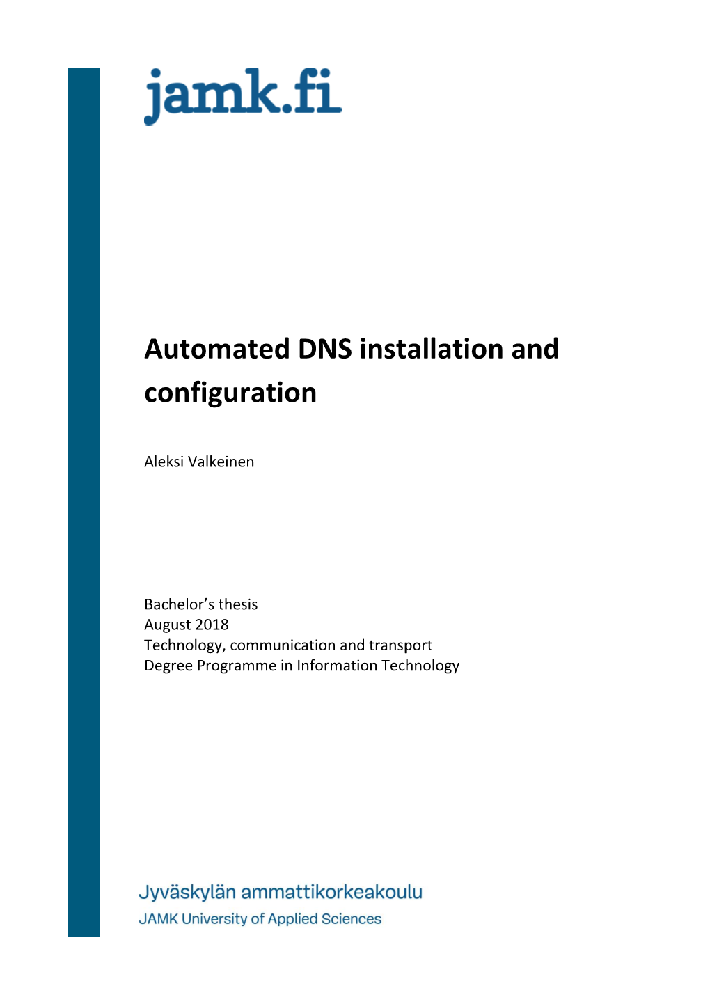 Automated DNS Installation and Configuration