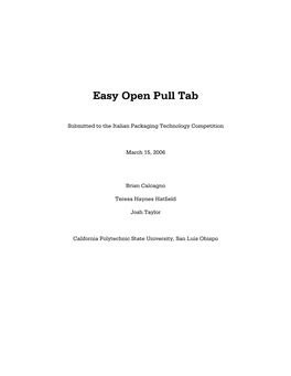 Easy Open Pull Tab