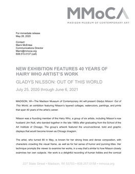 GLADYS NILSSON: out of THIS WORLD July 25, 2020 Through June 6, 2021
