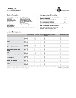 Lawyer Demographics Linklaters