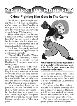 Crime-Fighting Kim Gets in the Game