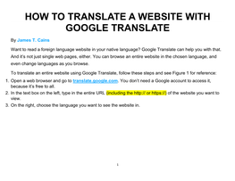 How to Translate a Website with Google Translate