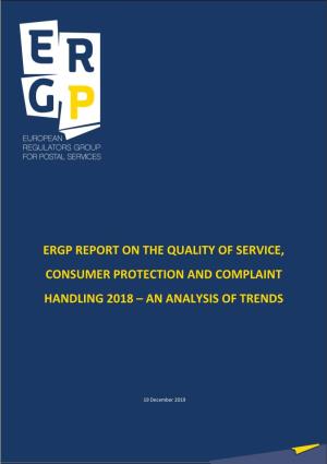 ERGP Report on the Quality of Service, Consumer Protection And