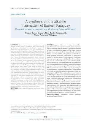 A Synthesis on the Alkaline Magmatism of Eastern Paraguay Uma Síntese Sobre O Magmatismo Alcalino Do Paraguai Oriental