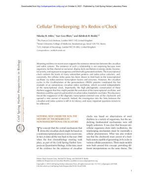 Cellular Timekeeping: It's Redox O'clock