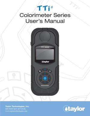 Colorimeter Series User's Manual