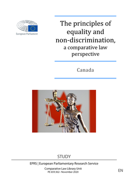 The Principles of Equality and Non Discrimination, a Comparative Law Perspective