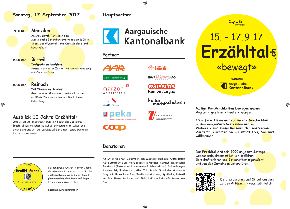 Sonntag, 17. September 2017 Menziken Birrwil Reinach Ausblick