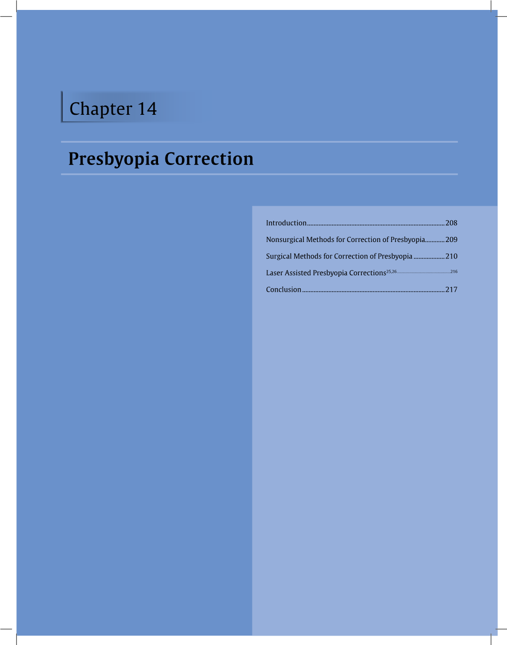 Chapter 14 Presbyopia Correction