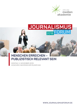 Journalismus 2018 Forum