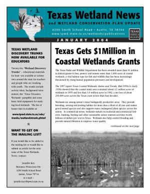 Texas Wetland News Newsletter January 2004