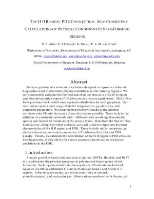 The H II Region/PDR Connection: Self-Consistent Calculations of Physical