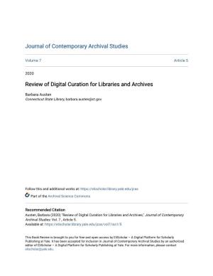 Review of Digital Curation for Libraries and Archives