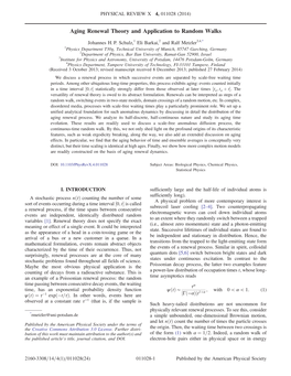 Aging Renewal Theory and Application to Random Walks