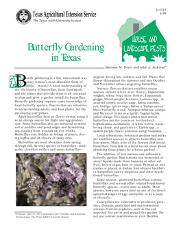 Butterfly Gardening in Texas Bastiaan M