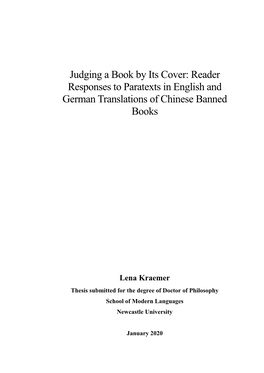 Paratexts in English and German Translation of Books Banned by The