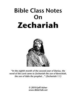 Bible Class Notes on Zechariah