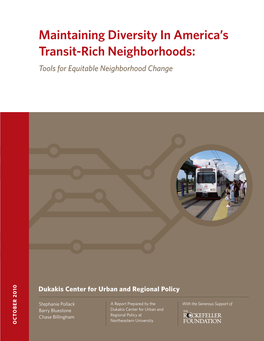 Maintaining Diversity in America's Transit-Rich Neighborhoods
