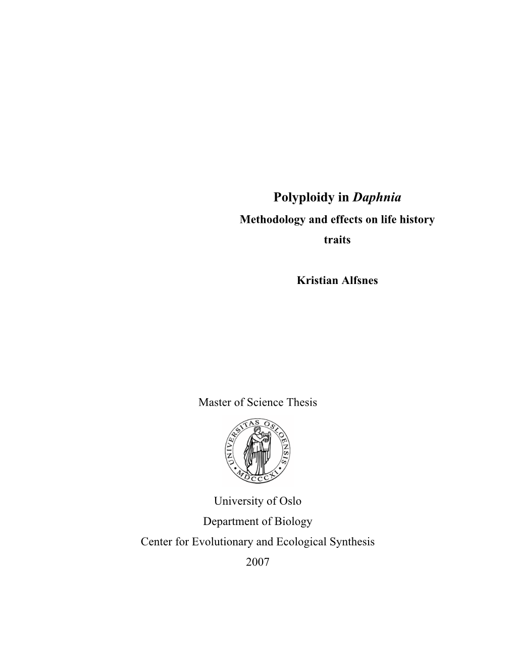 Differences in Life History Traits and Quantities of DNA/RNA and Protein