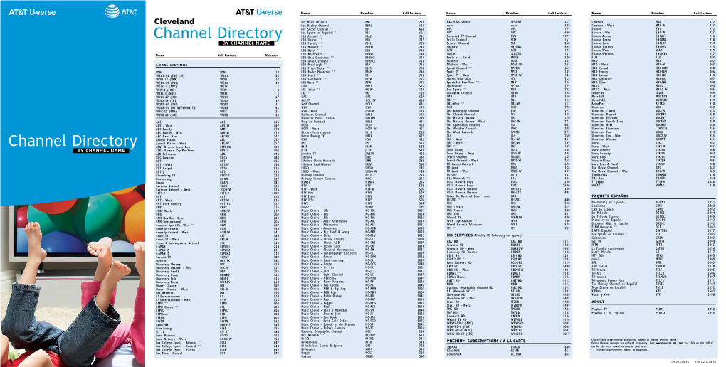 Channel Directory Channel Directory