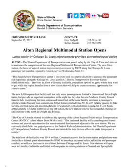 Alton Regional Multimodal Station Opens