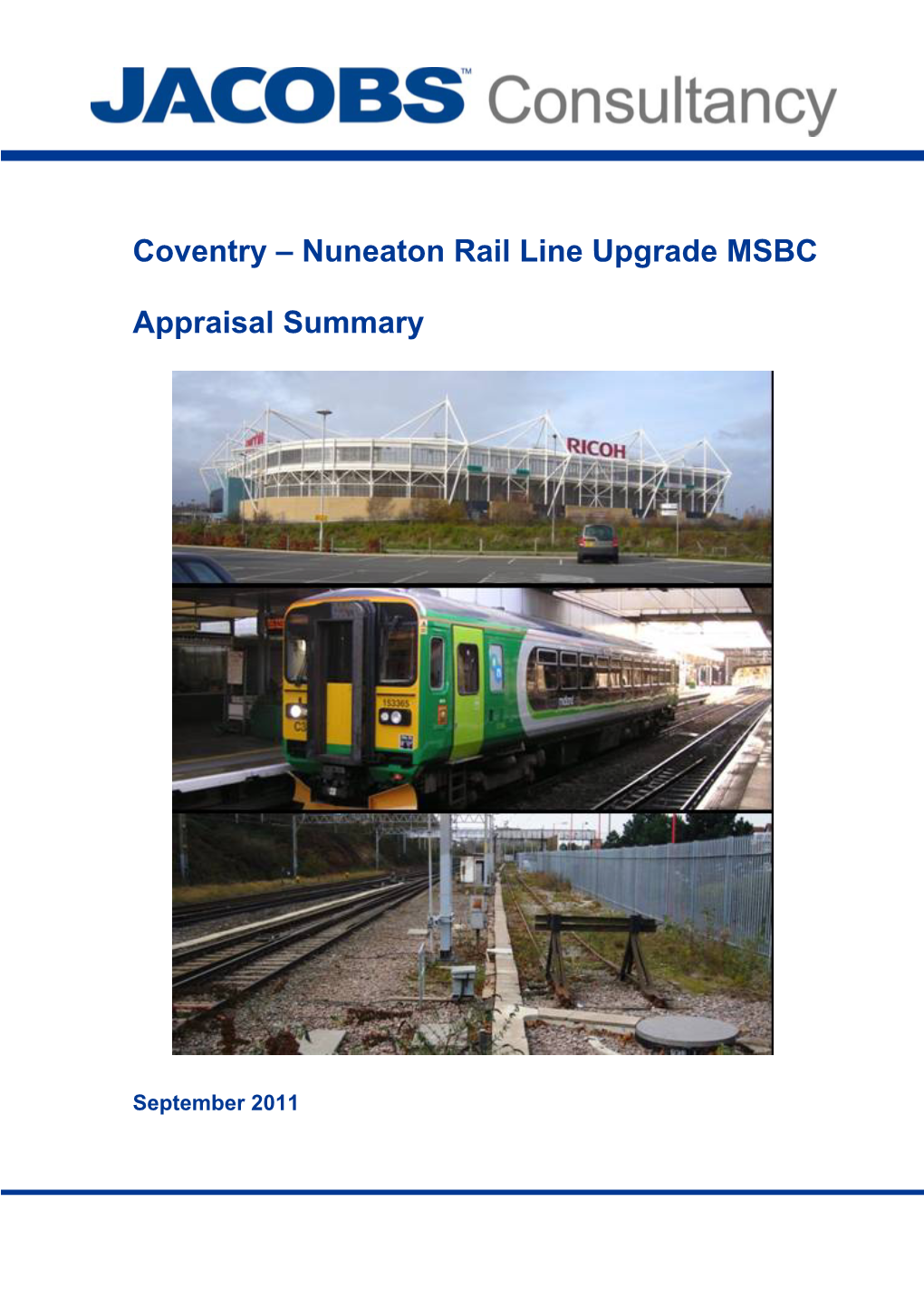 Coventry – Nuneaton Rail Line Upgrade MSBC Appraisal Summary