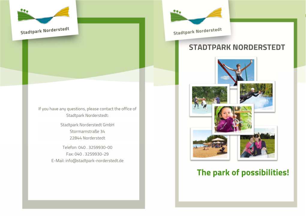 STADTPARK NORDERSTEDT the Park of Possibilities!