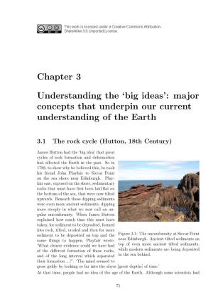 Major Concepts That Underpin Our Current Understanding of the Earth