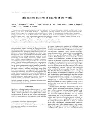 Life-History Patterns of Lizards of the World