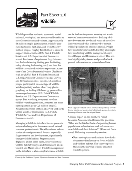Fact Sheet 2.6 Wildlife