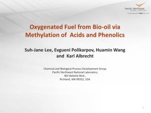 Oxygenated Fuel from Bio-Oil Via Methylation of Acids and Phenolics