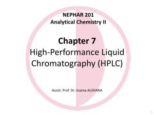 Chapter 7 High-Performance Liquid Chromatography (HPLC)