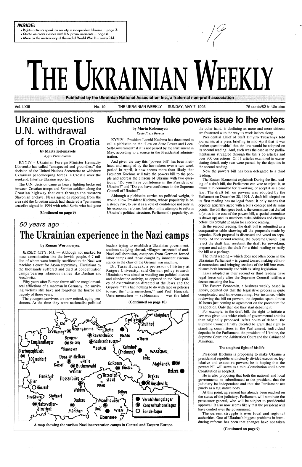 The Ukrainian Weekly 1995, No.19