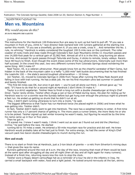 Men Vs. Mountains Page 1 of 8